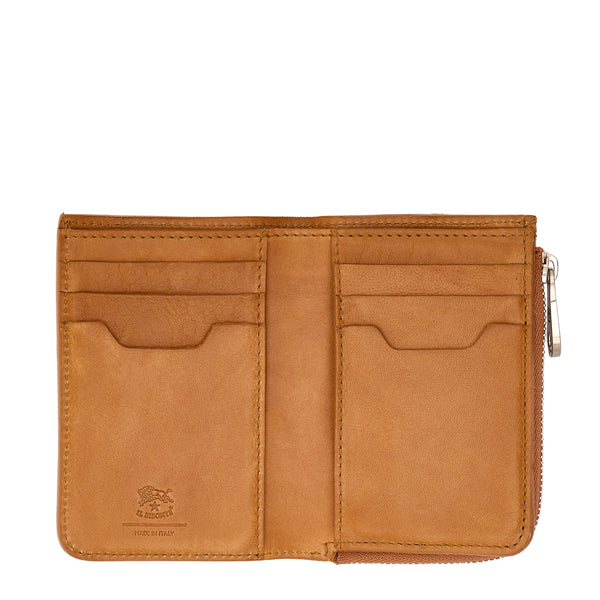 Duccio | Men's bi-fold wallet in vintage leather color natural