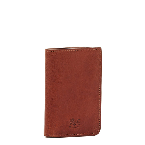 Duccio | Men's bi-fold wallet in vintage leather color sepia