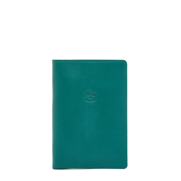 Passport holder in vintage leather color polinesia