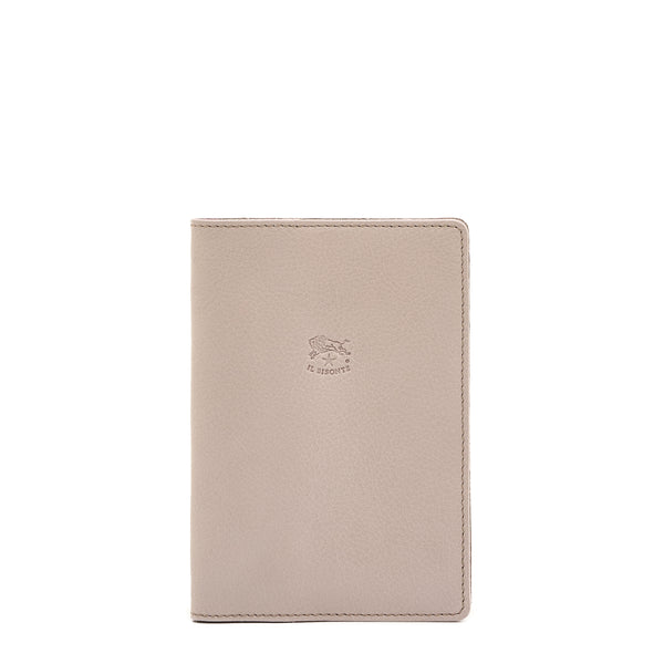 Passport holder in vintage leather color mauve