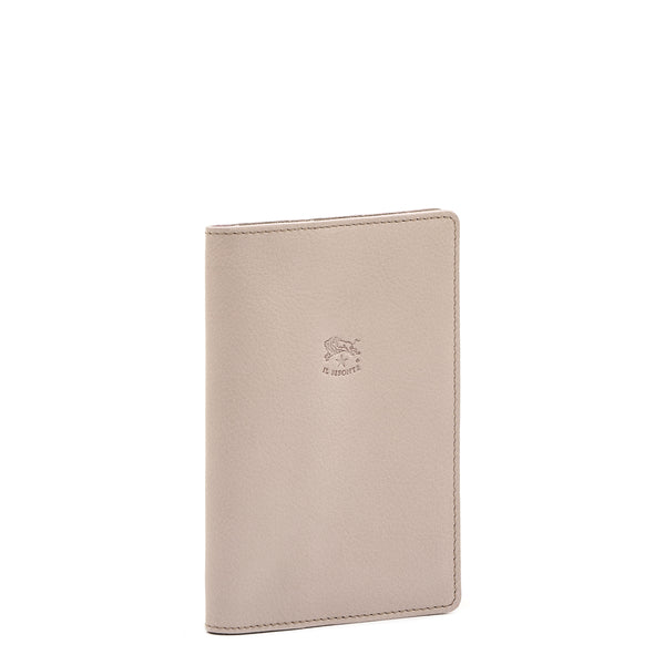 Passport holder in vintage leather color mauve