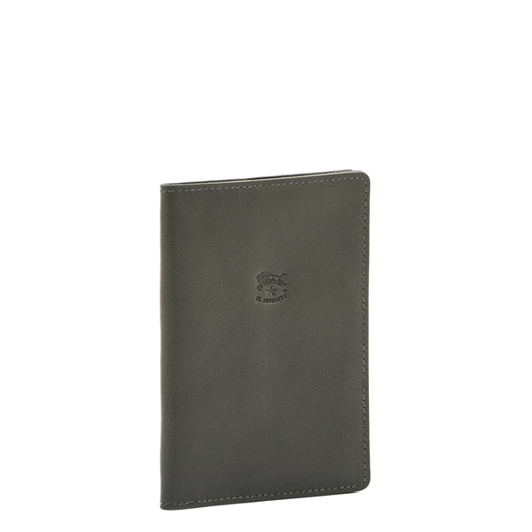 Passport holder in vintage leather color grafite