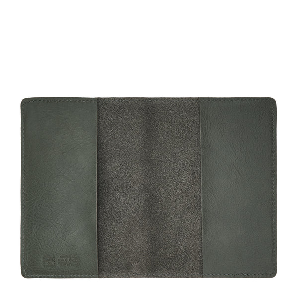 Passport holder in vintage leather color grafite