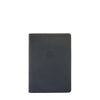 Passport holder in leather color blue