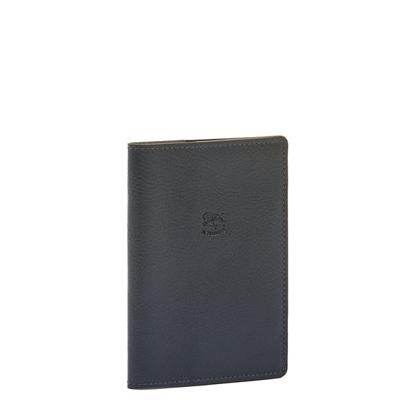Porta Passaporto in pelle colore blu