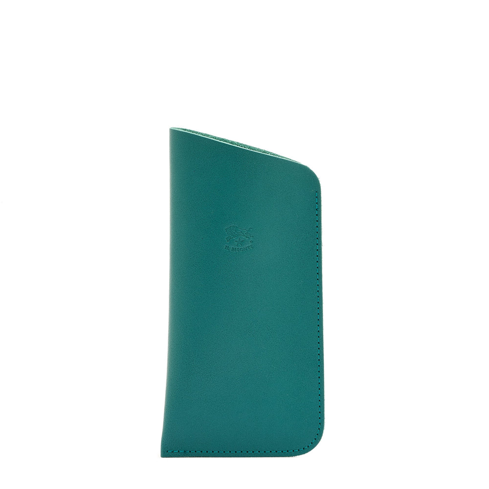 Glasses case in leather color polinesia