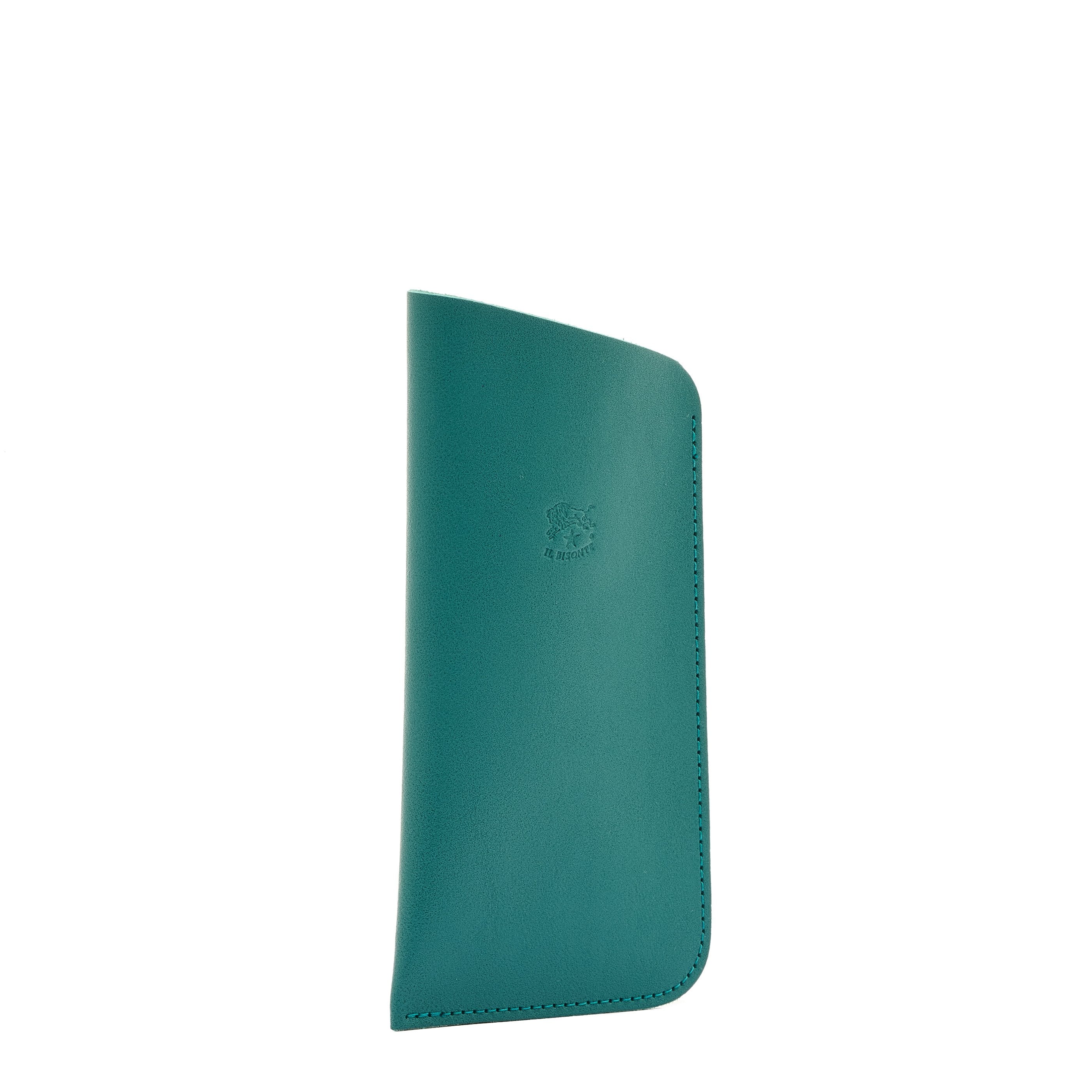Glasses case in leather color polinesia