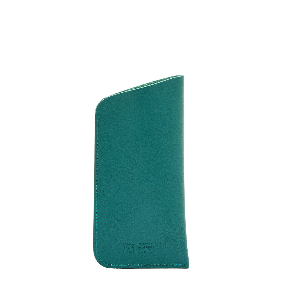 Glasses case in leather color polinesia