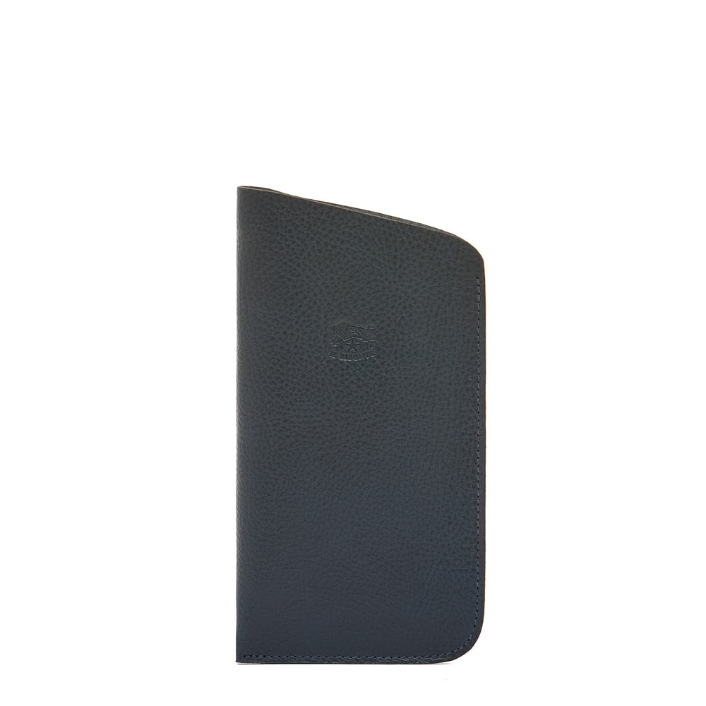Case in leather color blue