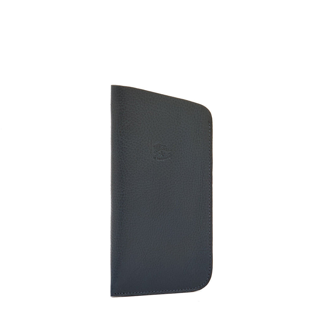 Case in leather color blue