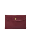 Étui en cuir couleur cerise noire