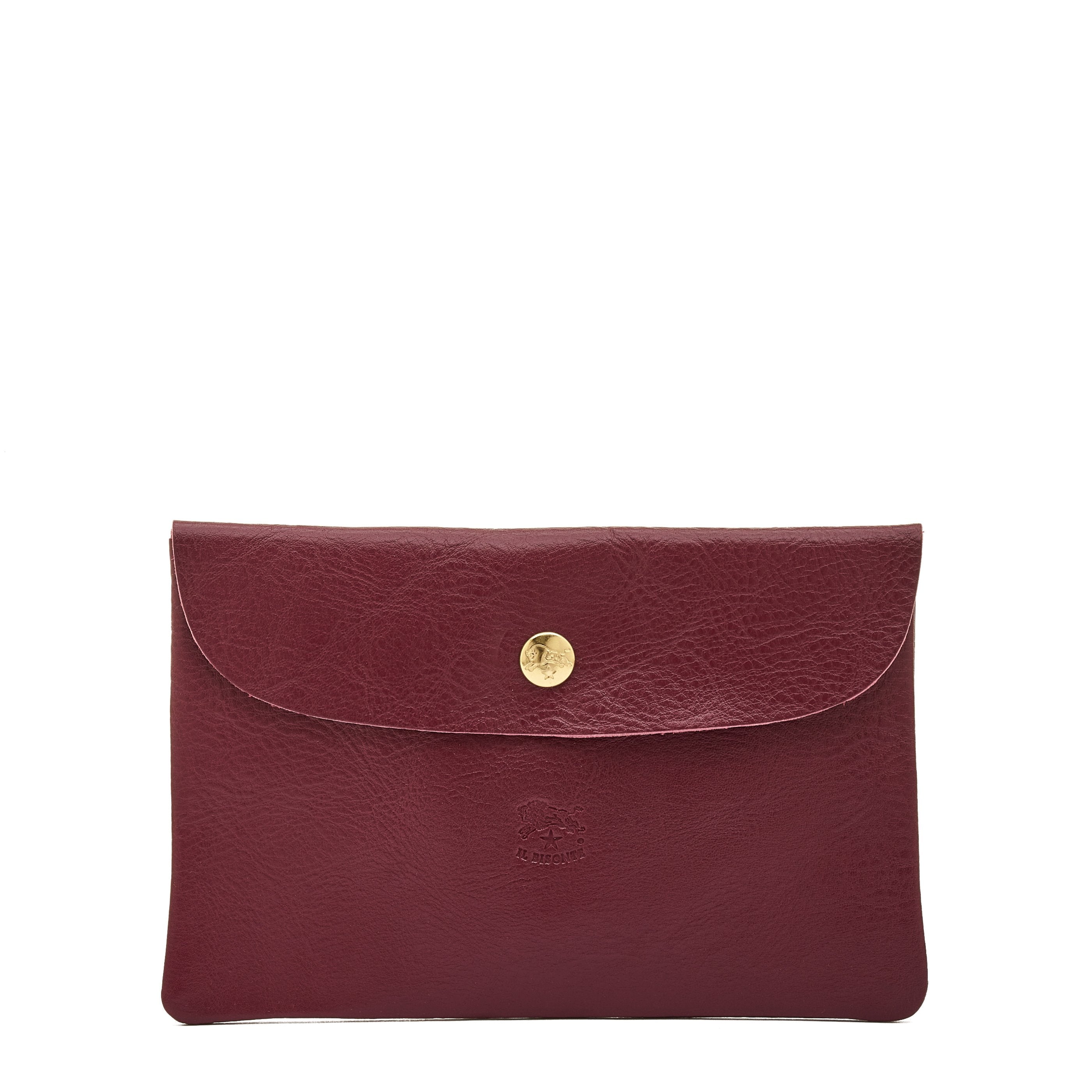 Étui en cuir couleur cerise noire