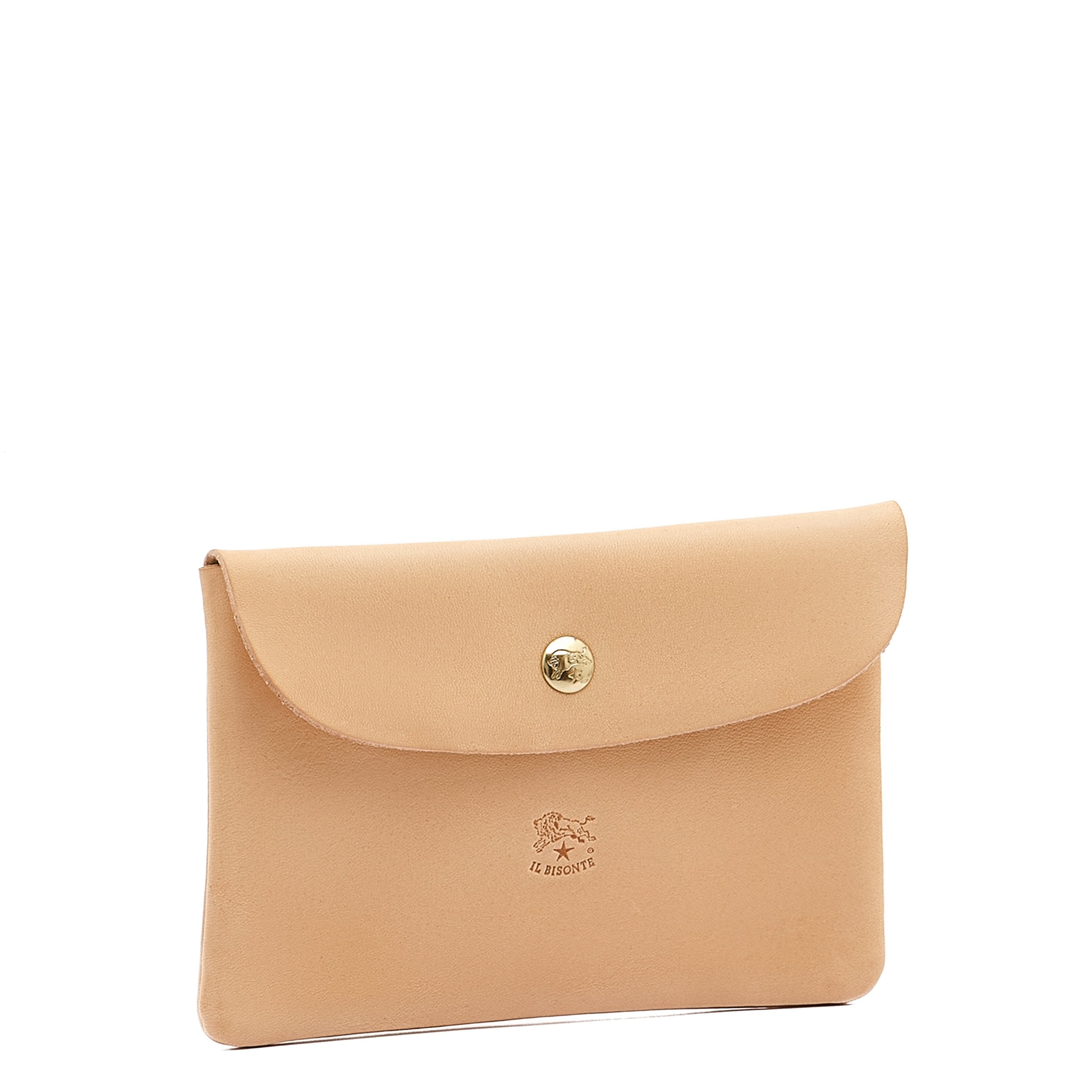 Étui en cuir couleur naturel