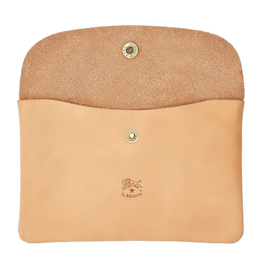 Étui en cuir couleur naturel