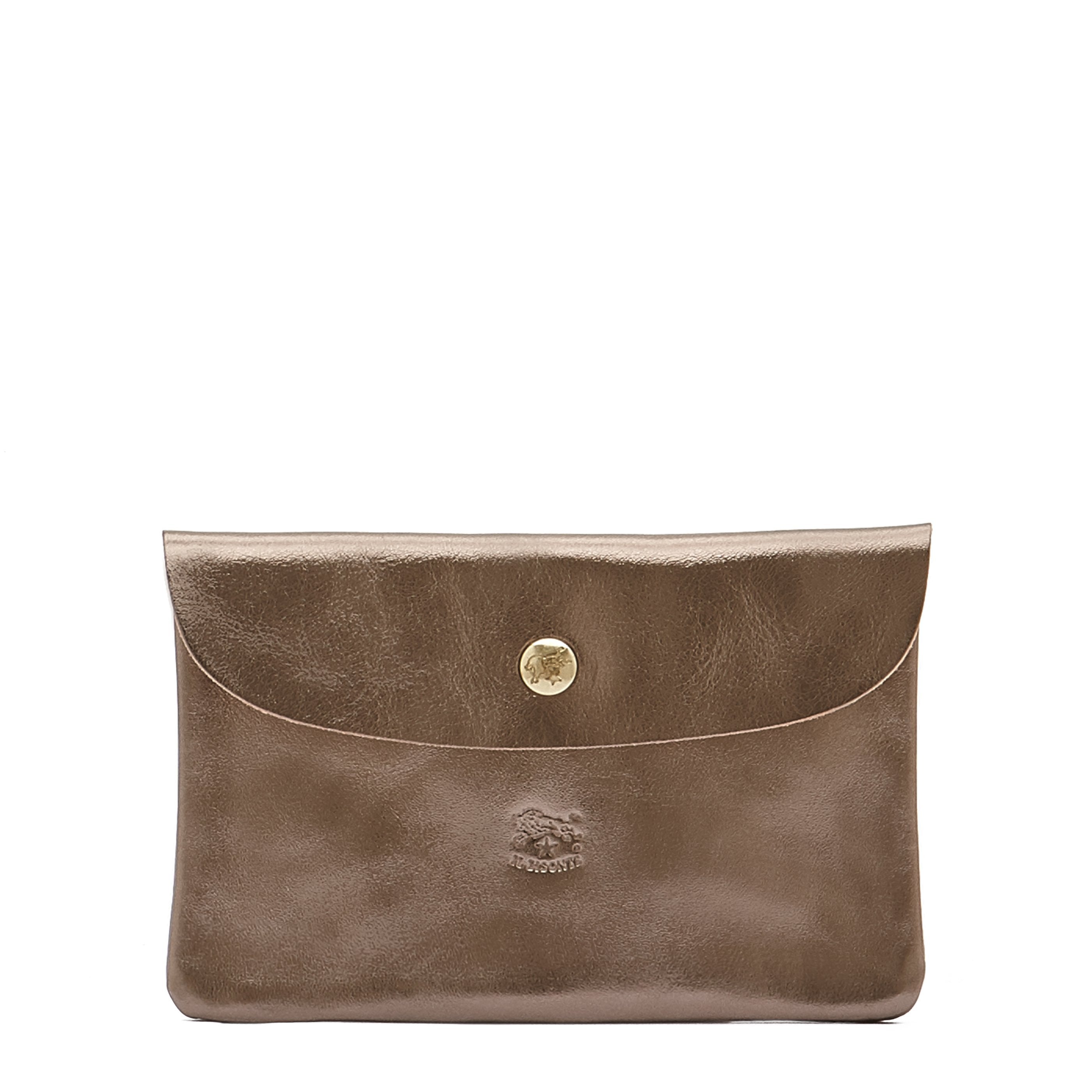 Custodia in pelle metallizzata colore bronzo metallico