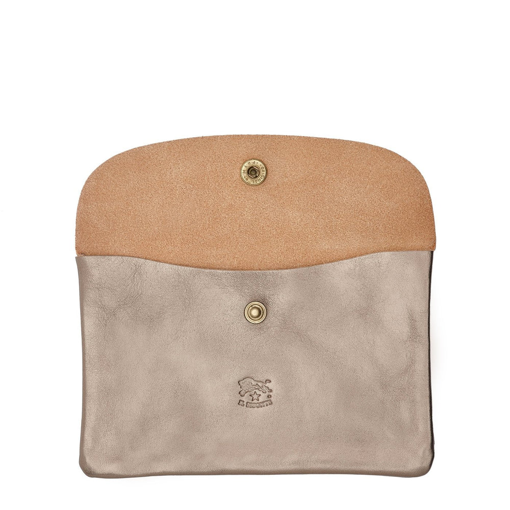 Custodia in pelle metallizzata colore bronzo metallico