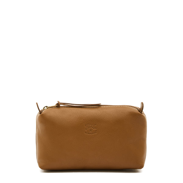 Women's case in leather color gianduia