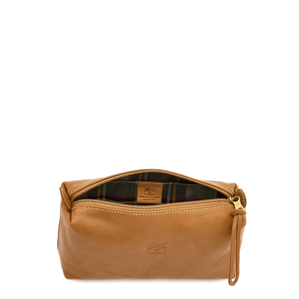 Women's case in leather color gianduia