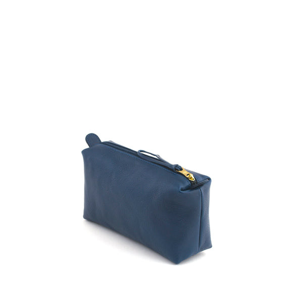 Women's case in leather color blue