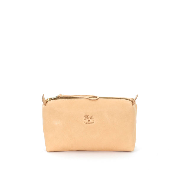 Étui pour femme en cuir couleur naturel