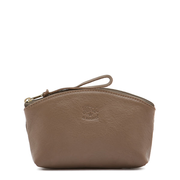 Women's case in calf leather color light grey