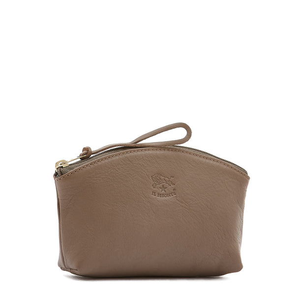 Women's case in calf leather color light grey