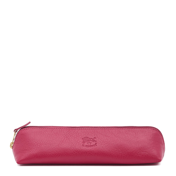 Women's case in leather color cherry