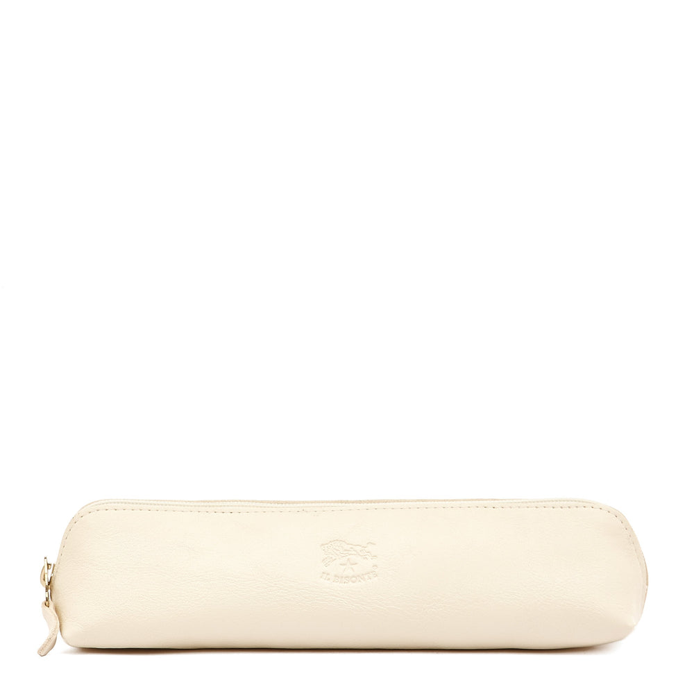 Étui pour femme en cuir couleur lait