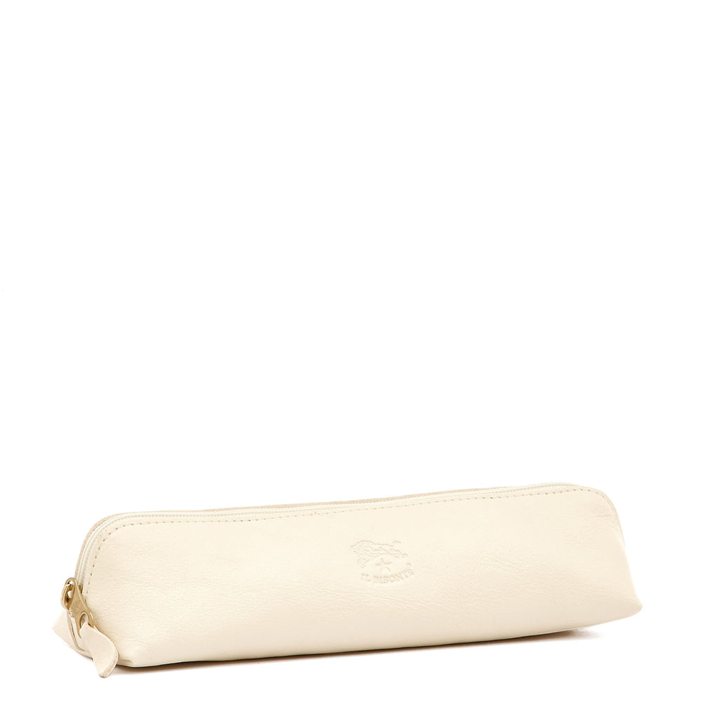 Étui pour femme en cuir couleur lait