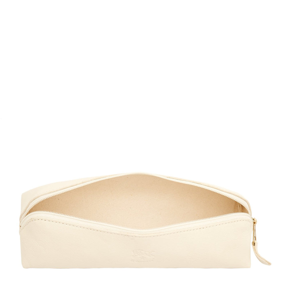 Étui pour femme en cuir couleur lait