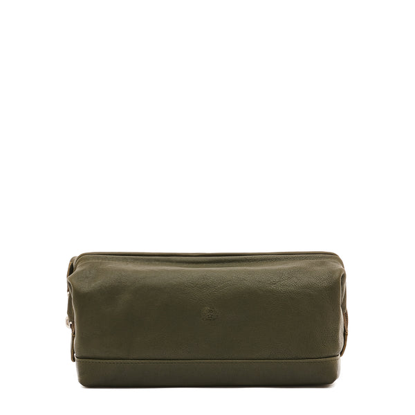 Populonia | Men's case in vintage leather color forest