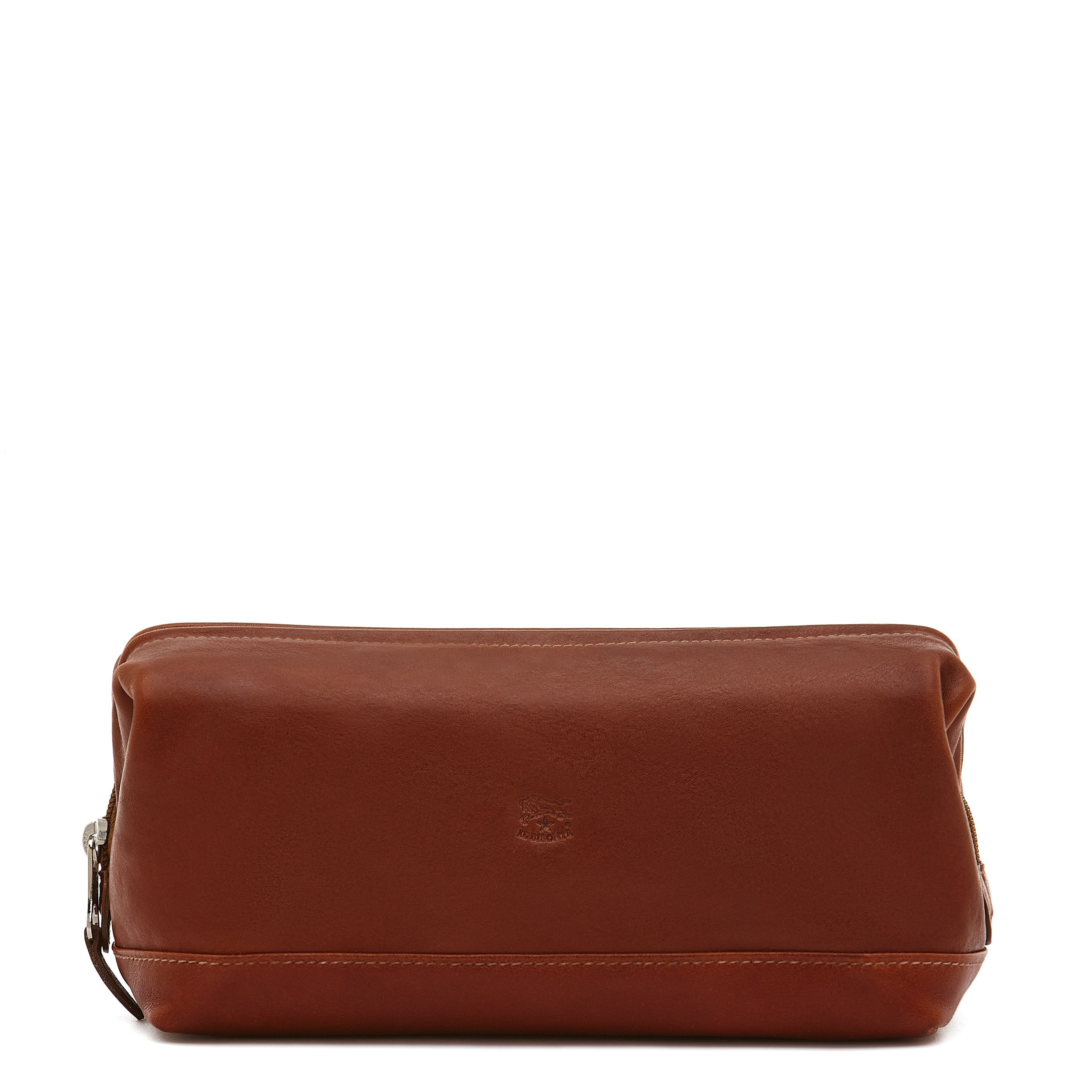 Populonia | Étui pour homme en cuir vintage couleur sépia