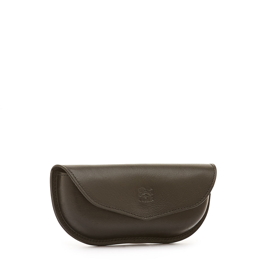 Glasses case in leather color black