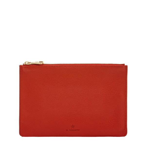 Oliveta | Women's case in leather color bright red