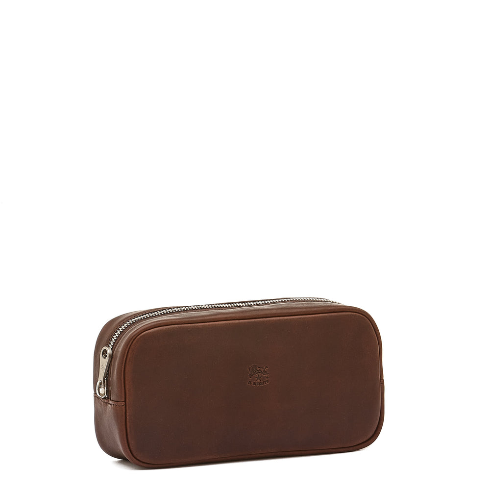 Cestello | Men's case in vintage leather color coffee