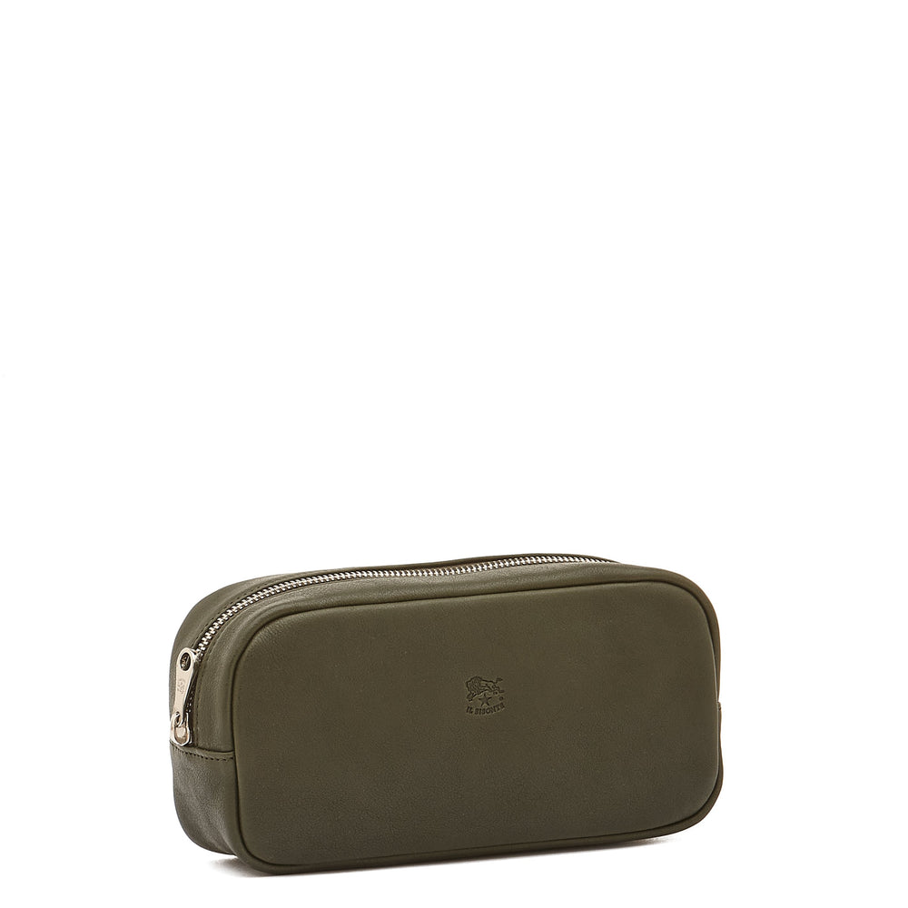 Cestello | Men's case in vintage leather color forest