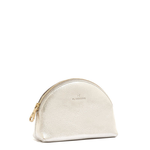 Bigallo | Custodia da donna in pelle metallizzata colore platino