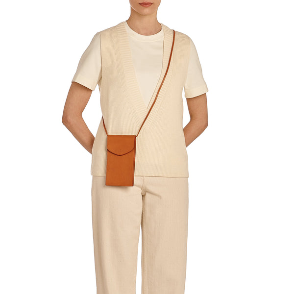 Bigallo | Women's case in leather color caramel