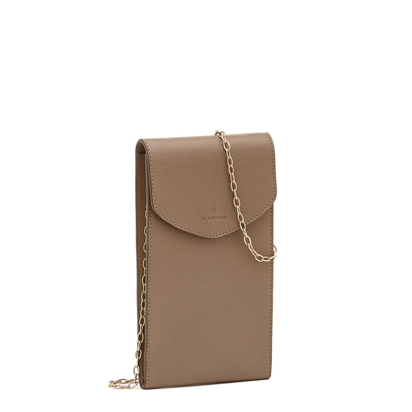 Bigallo | Women's case in vintage leather color light grey