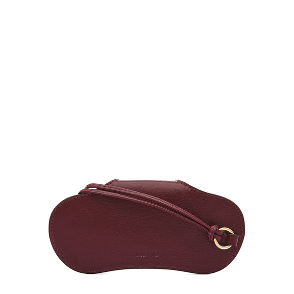 Nina | Women's case in leather color black cherry