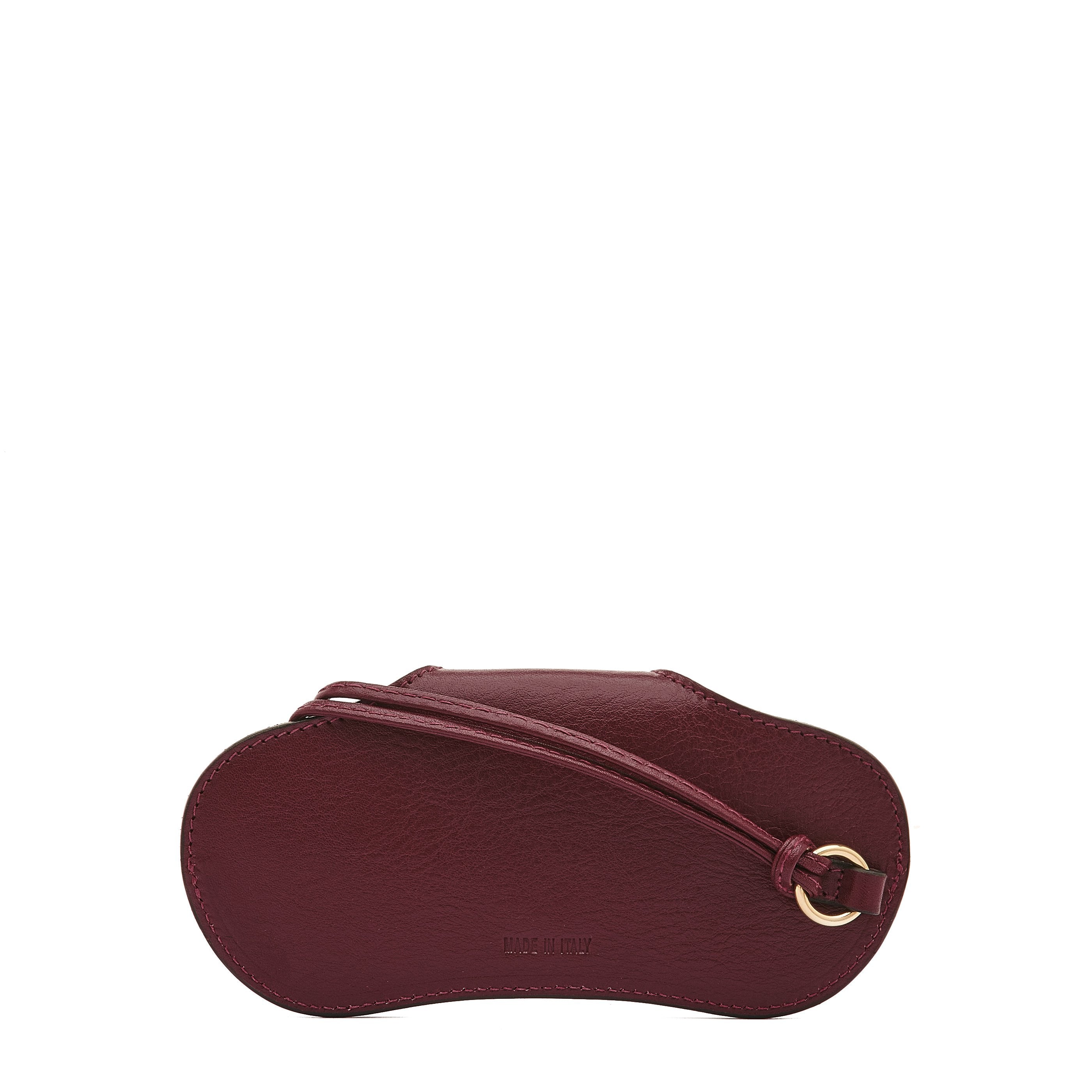 Nina | Custodia Occhiali da donna in pelle colore amarena