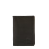 Card case in leather color black