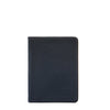 Card case in leather color blue