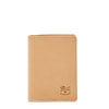 Card case in leather color natural