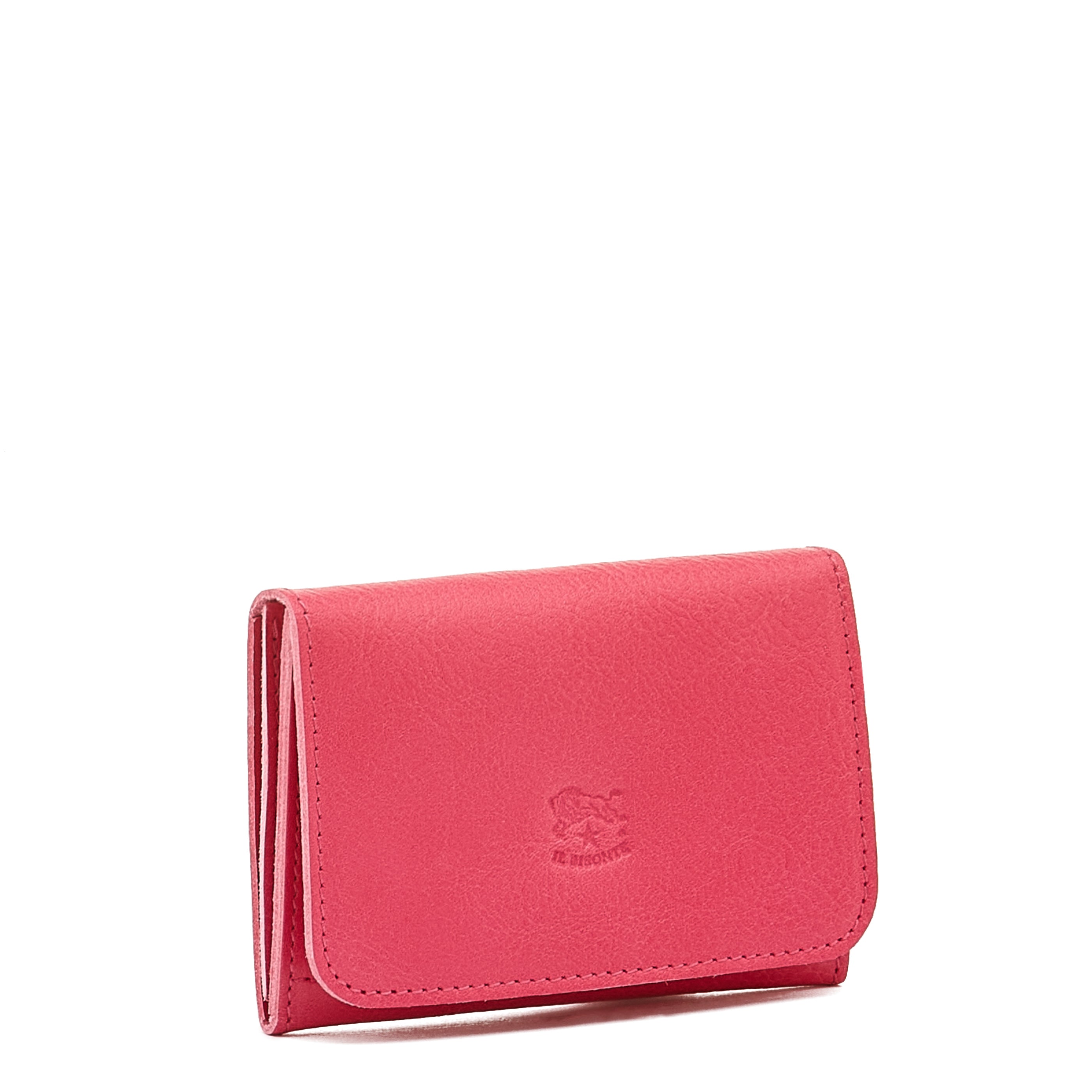 Card case in leather color azalea – Il Bisonte