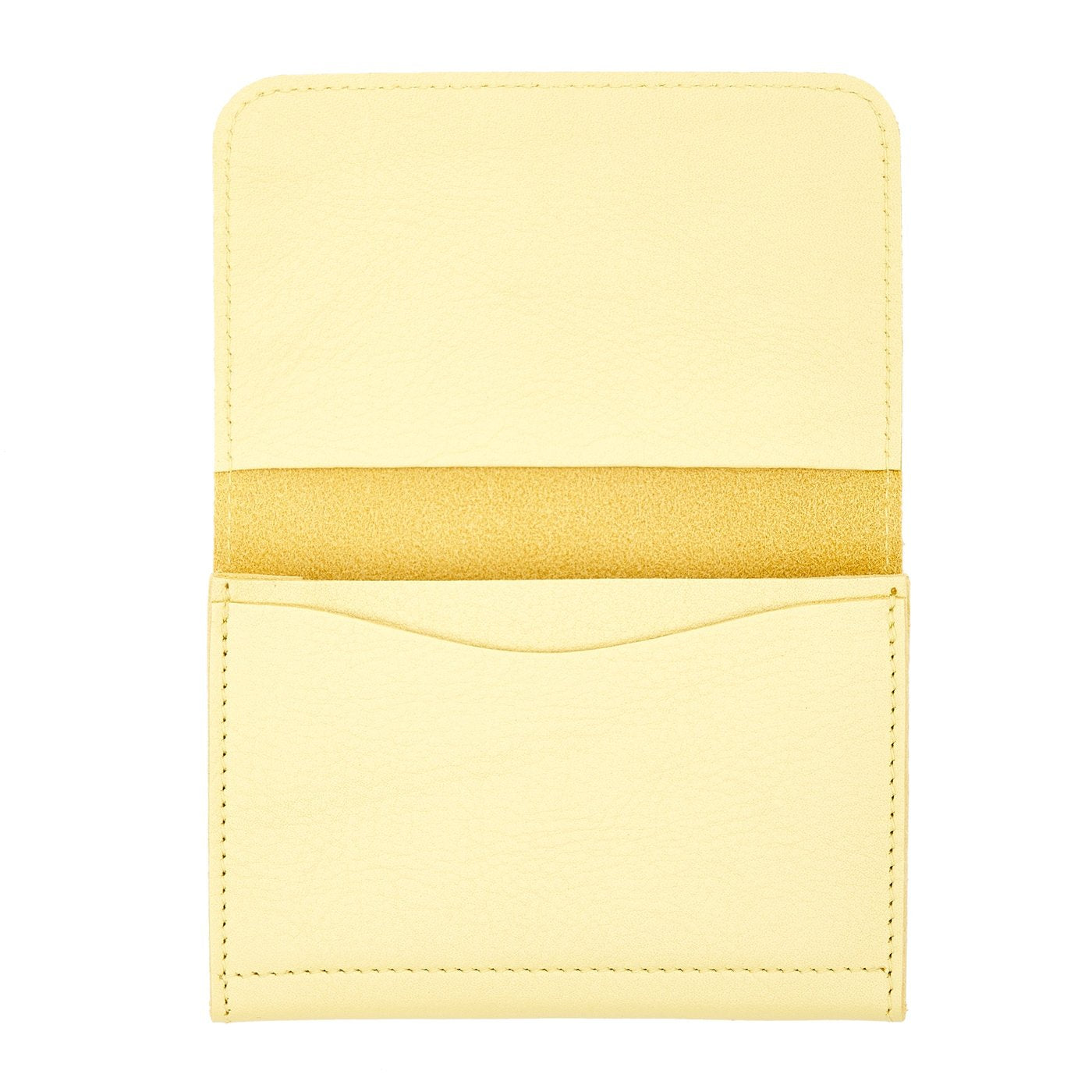 Card case in leather color mimosa