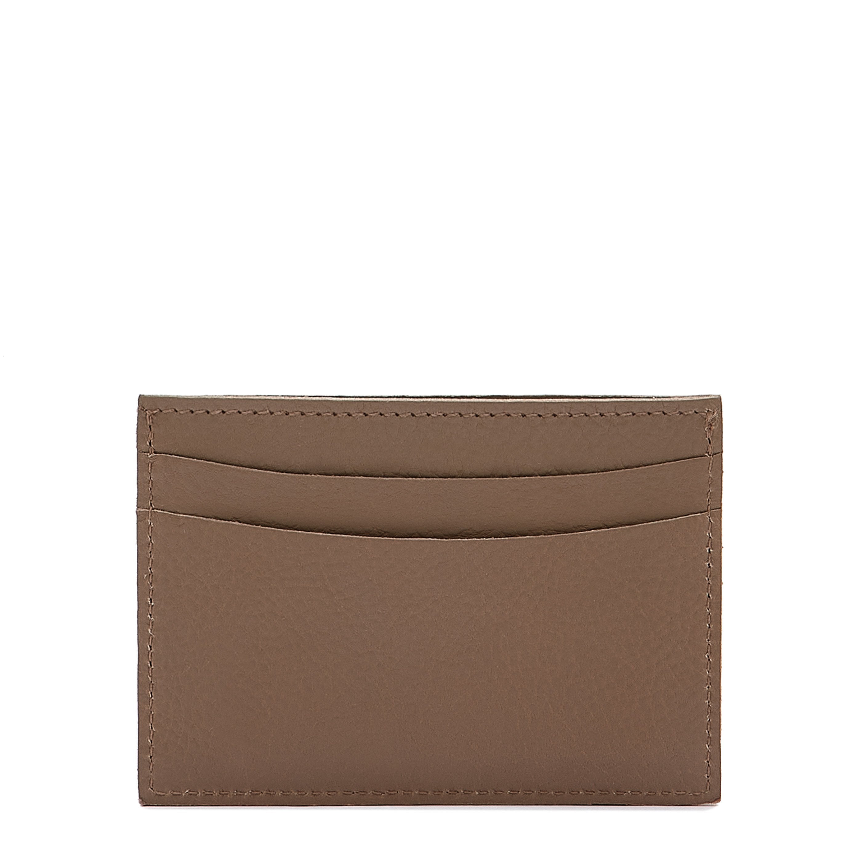 Porte-cartes en cuir couleur gris