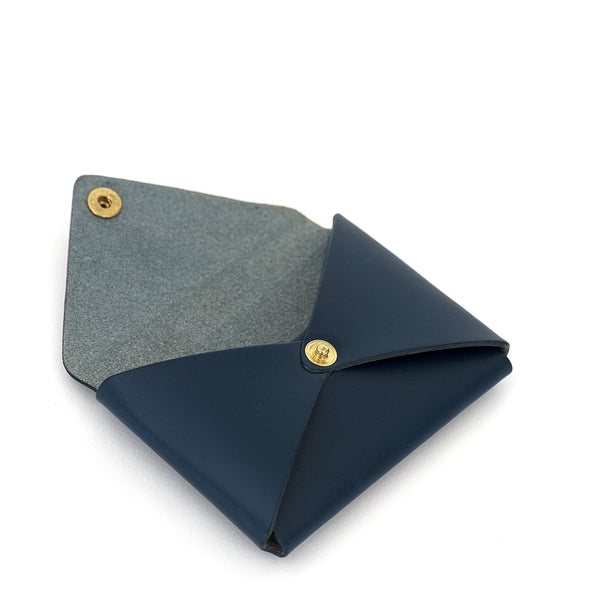 Sovana | Porte-cartes en cuir couleur bleu