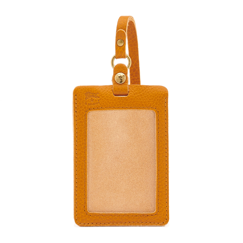 Card case in leather color honey