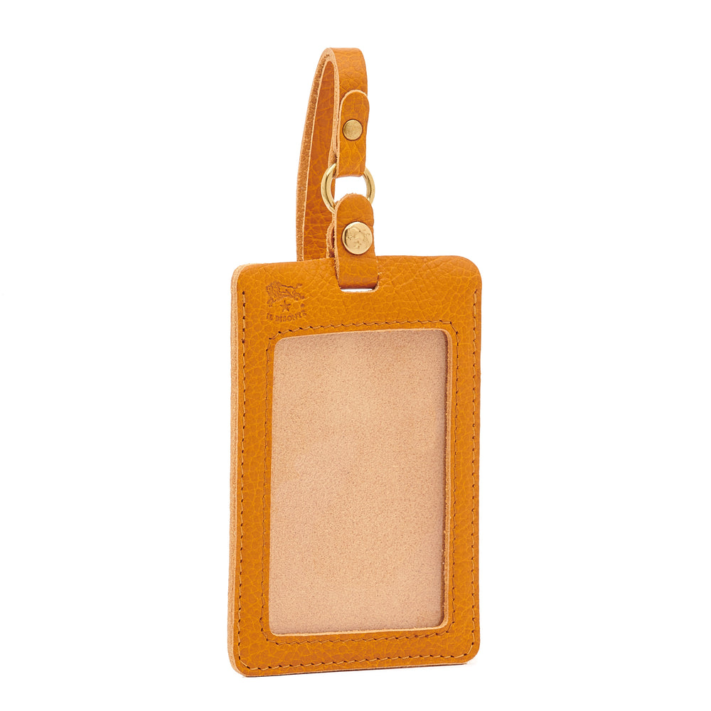 Card case in leather color honey